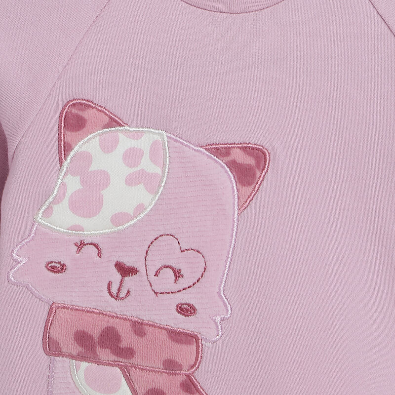 Girls Light Pink Printed Smock with Legging image number 5